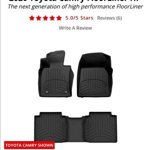COPY - Brand new WeatherTech Toyota Camry Floor Mats. Fit Toyota Camry 2019-202…